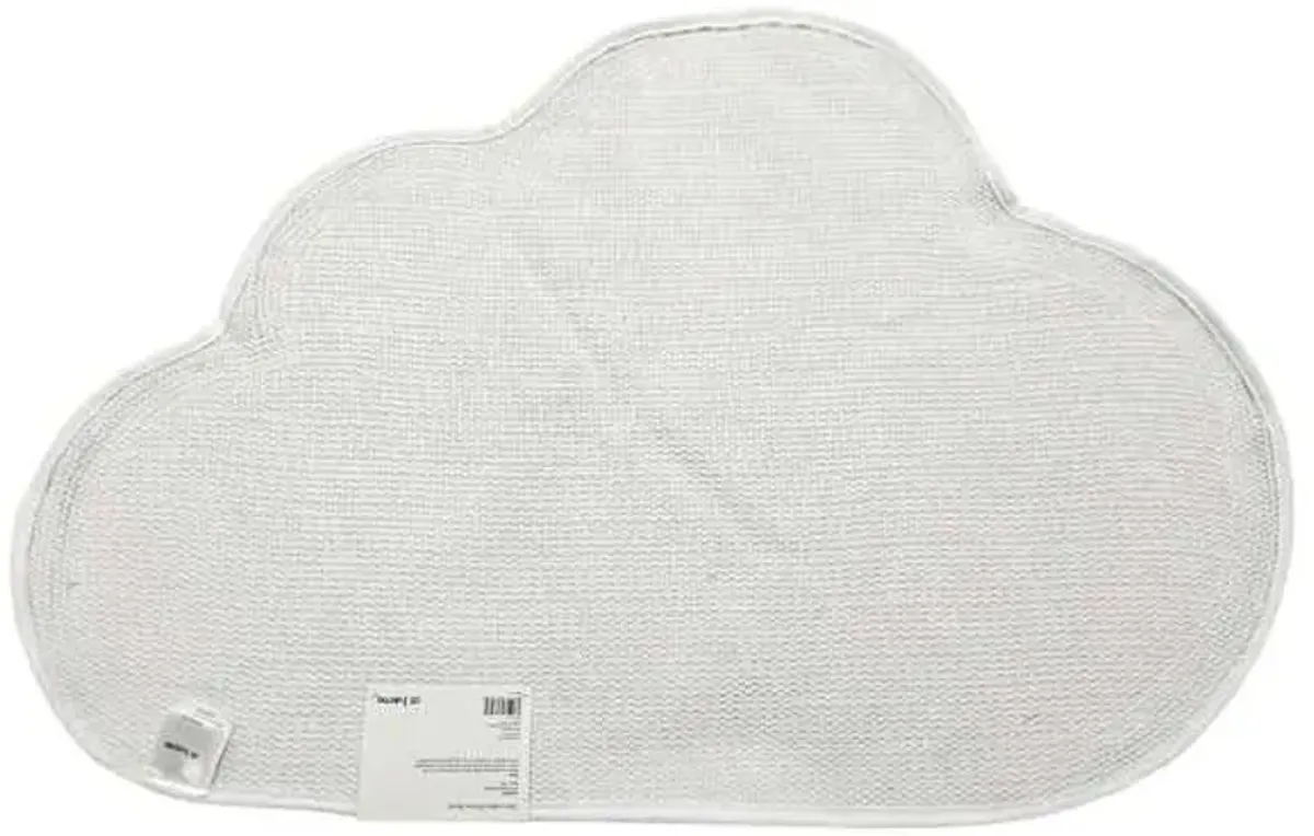 White Cloud Shaped Bath Rug, 20x30