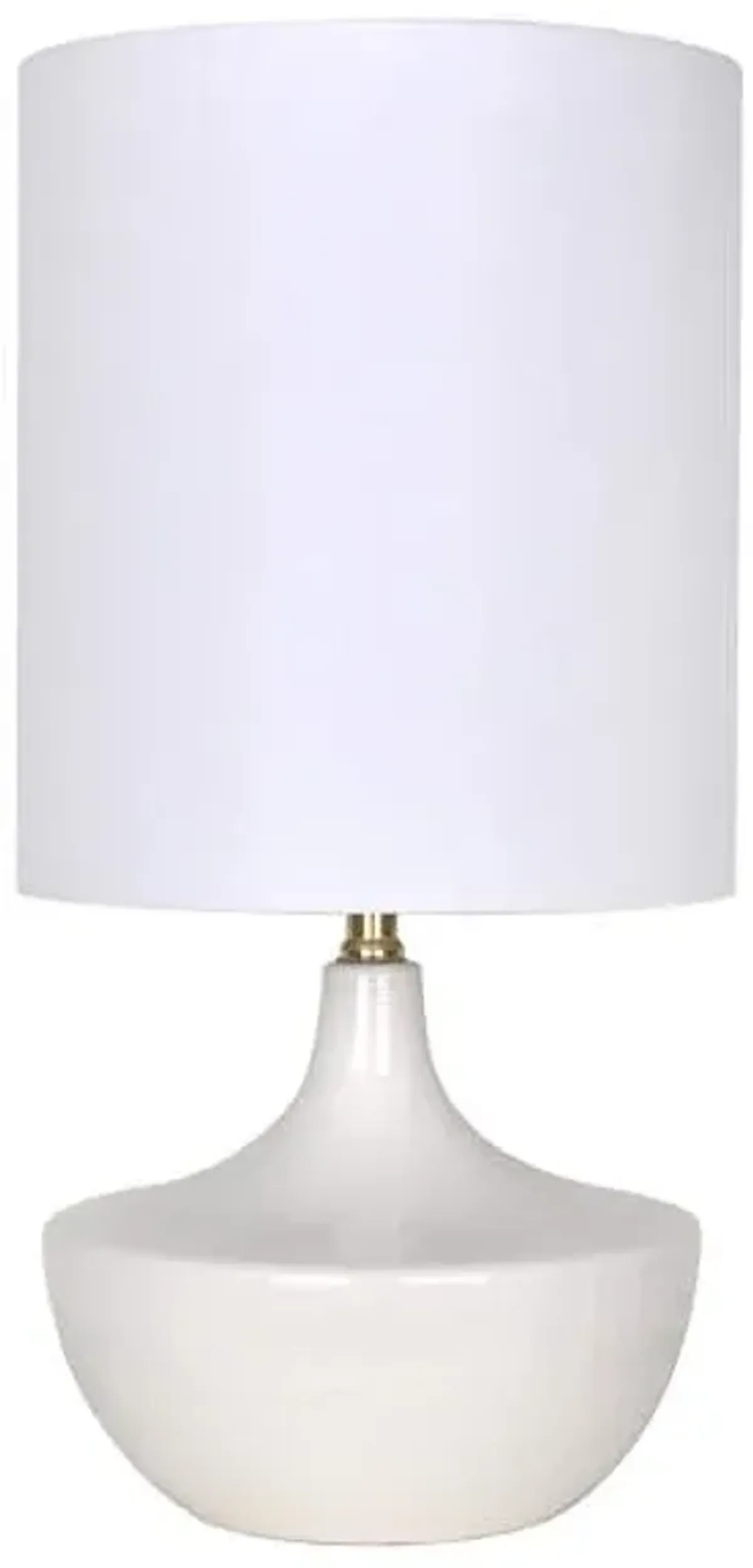 Off-White Ceramic Medium Lamp with Tall Shade 24"