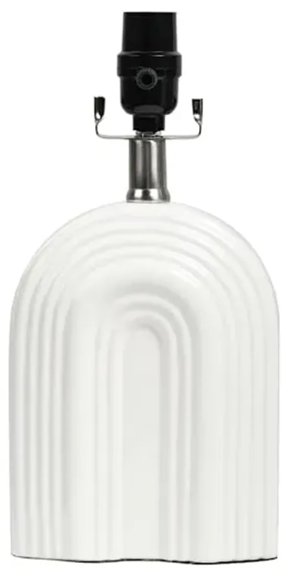 White Ceramic Rainbow Small Lamp, 13"