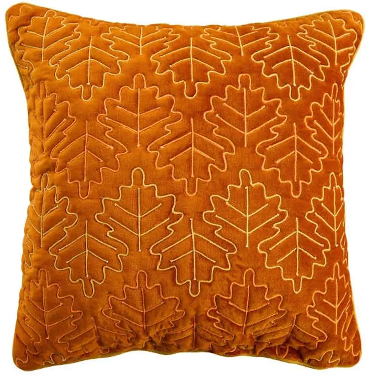 2-Pack Quilted Leaf Velvet Throw Pillows