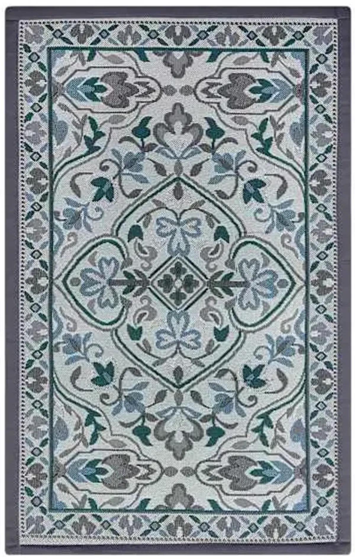 Patchwork Tile Puffback Kitchen Mat, 21x34