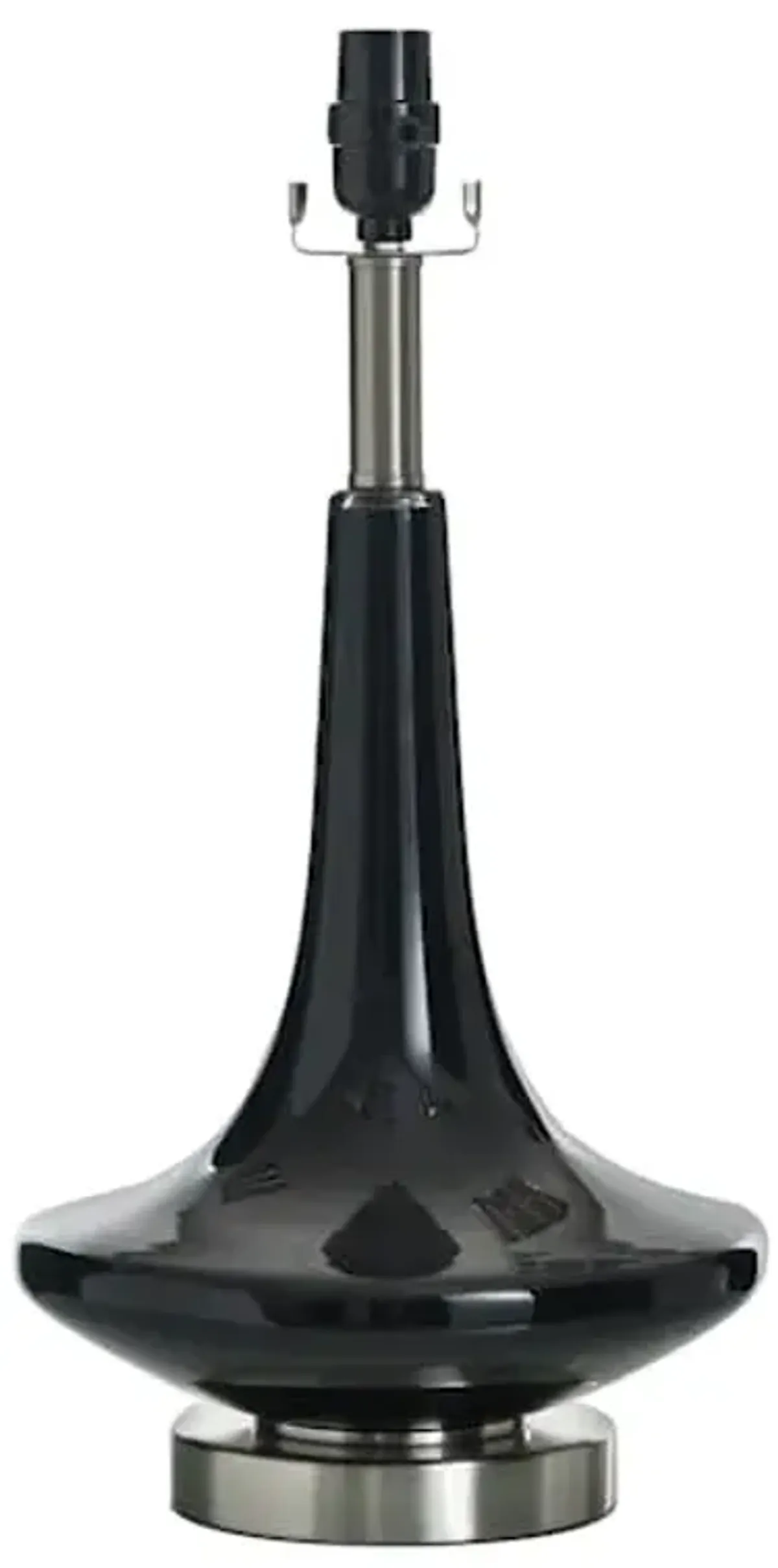 Black Glass Geenie Medium Table Lamp Base, 19.5"