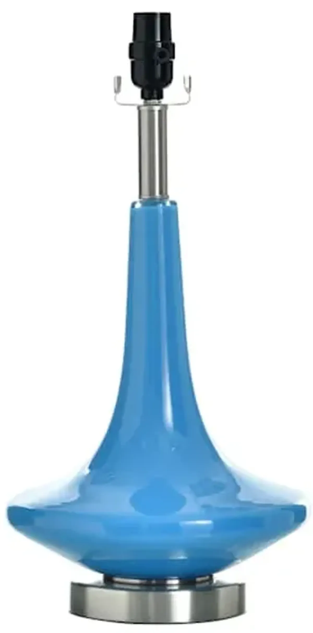 Blue Glass Geenie Medium Table Lamp Base, 19.5"