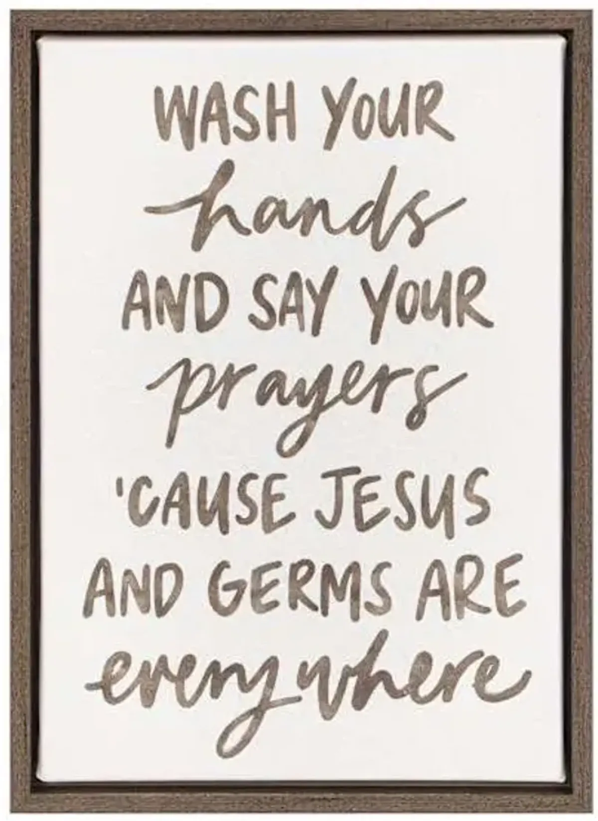 Say Prayers Cavas Table Art, 7x10