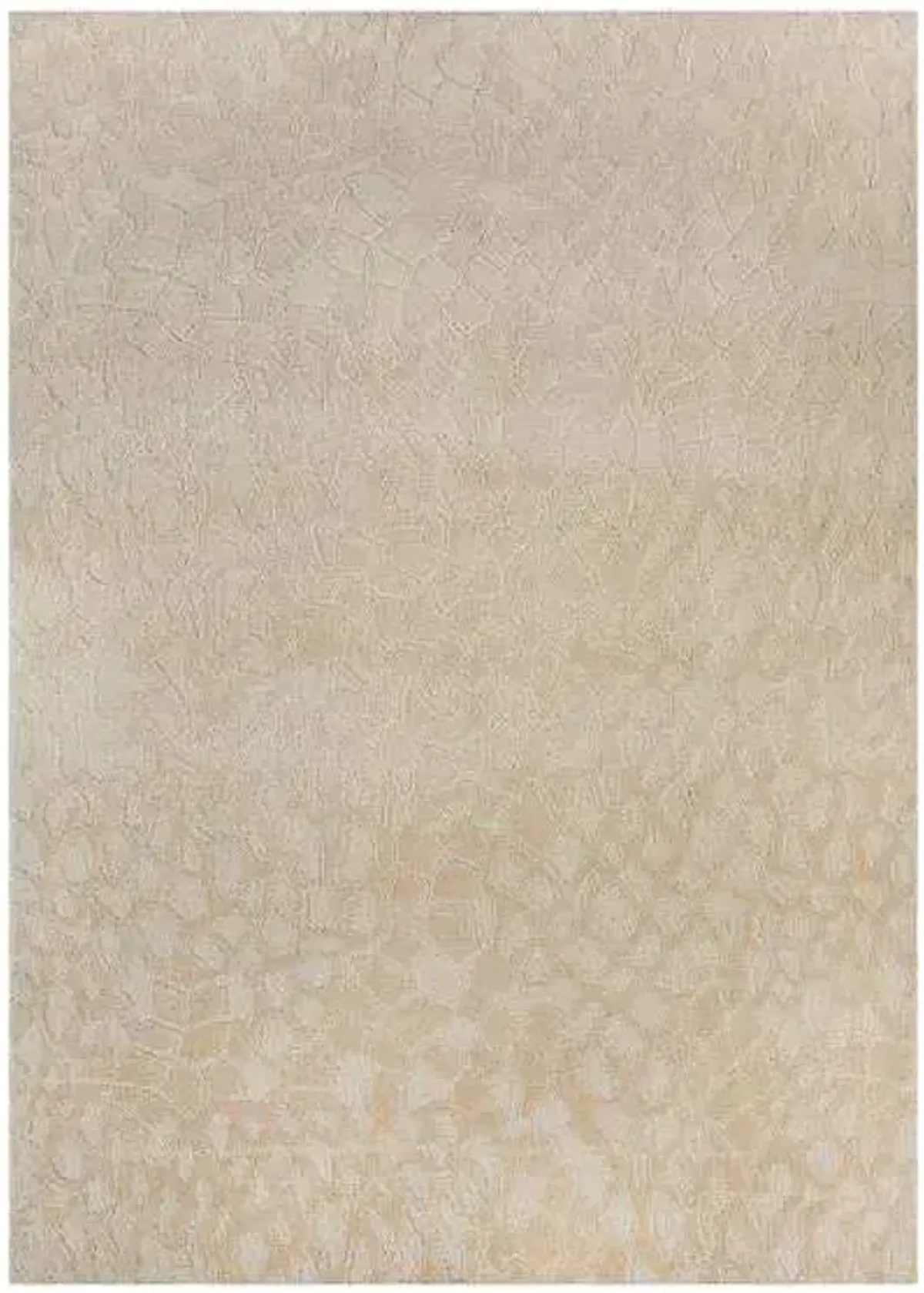 (B906) Neutral Abstract Animal Area Rug, 5x7