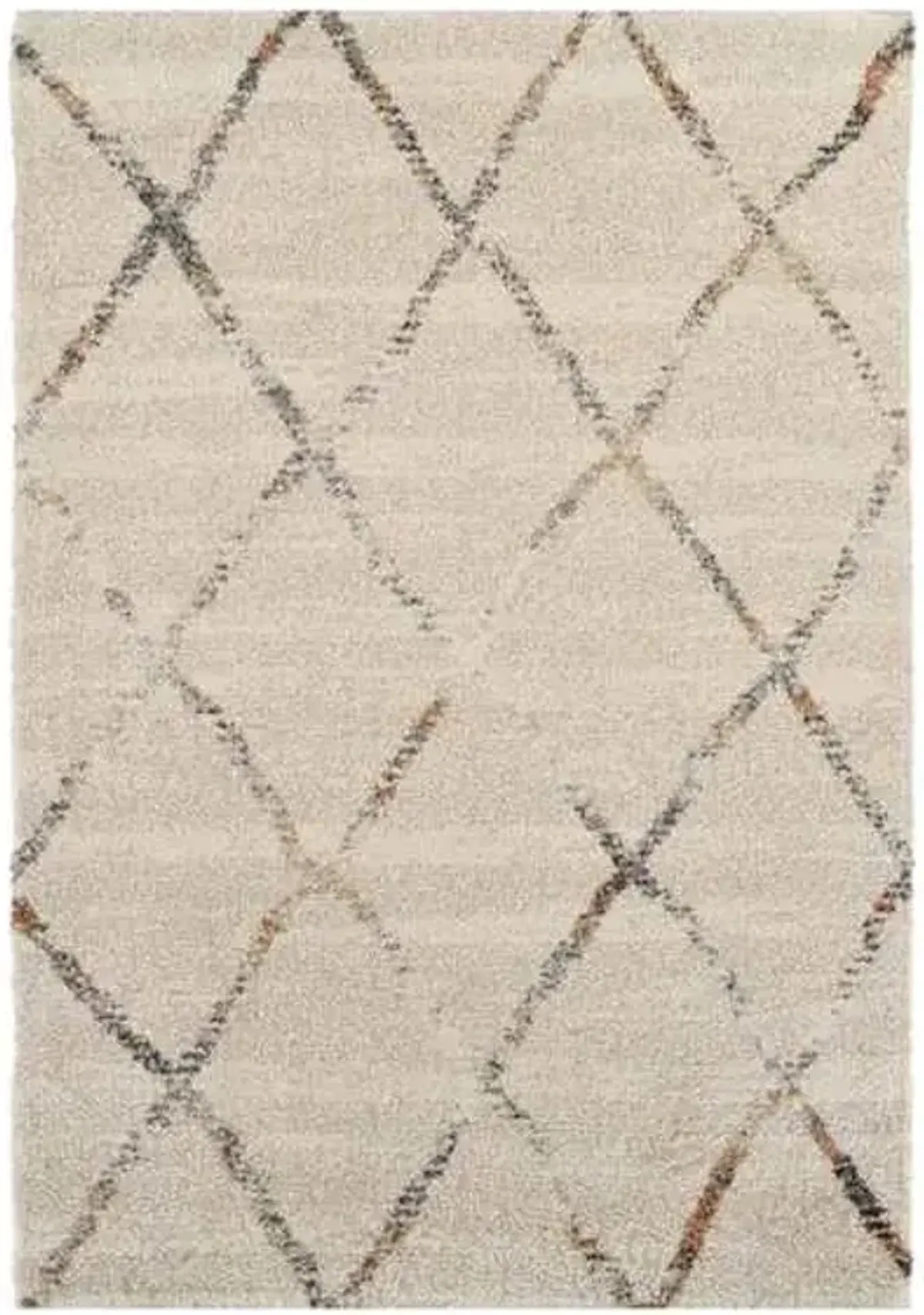(C213) White City Crosses Area Rug, 8x10