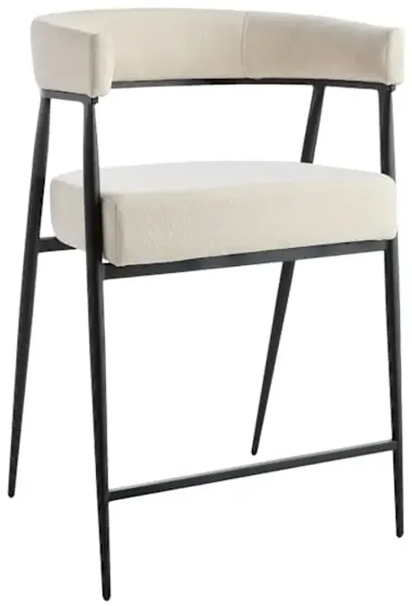 Solana  Counter Stool, Ivory