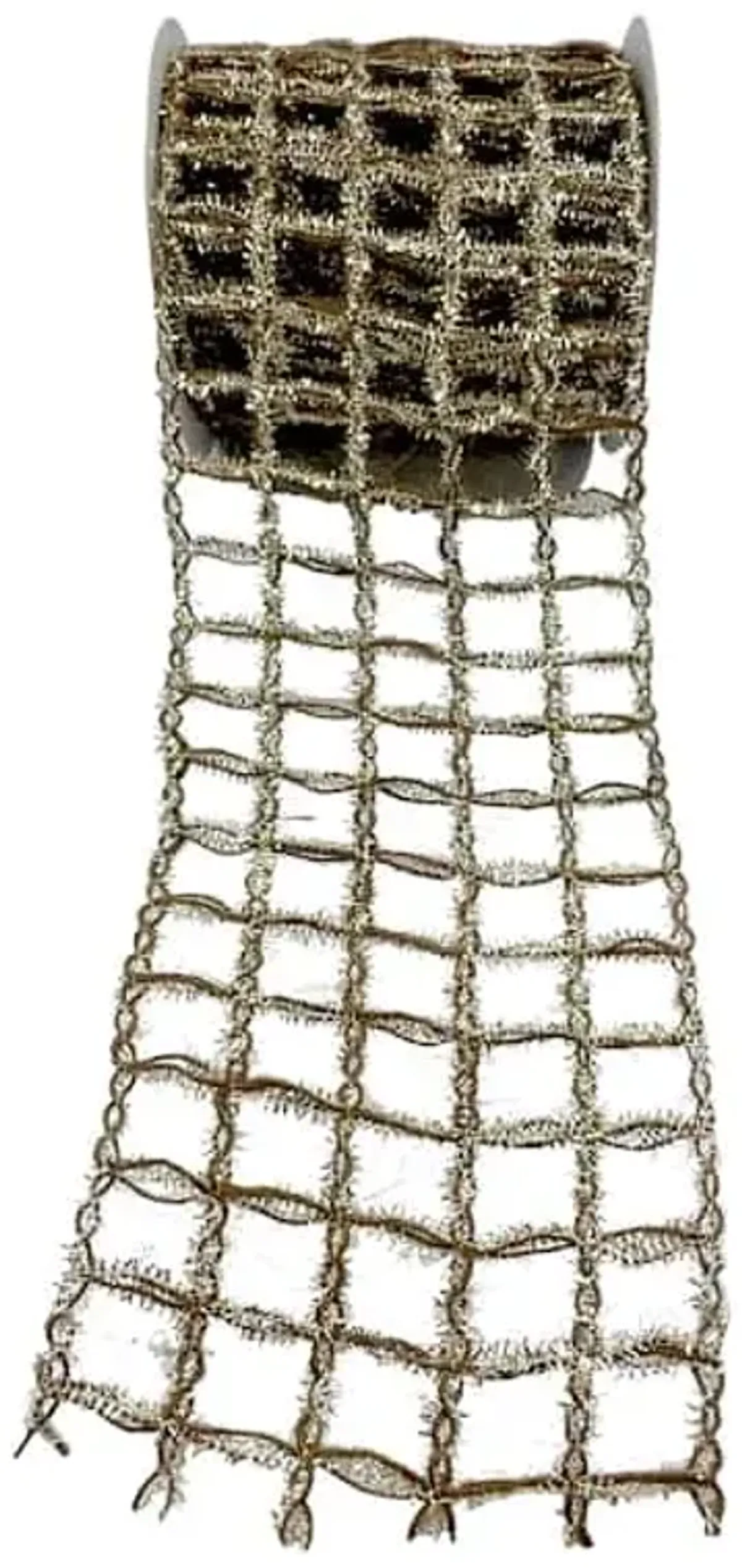 4" Brown Lattice Ribbon, 5yd