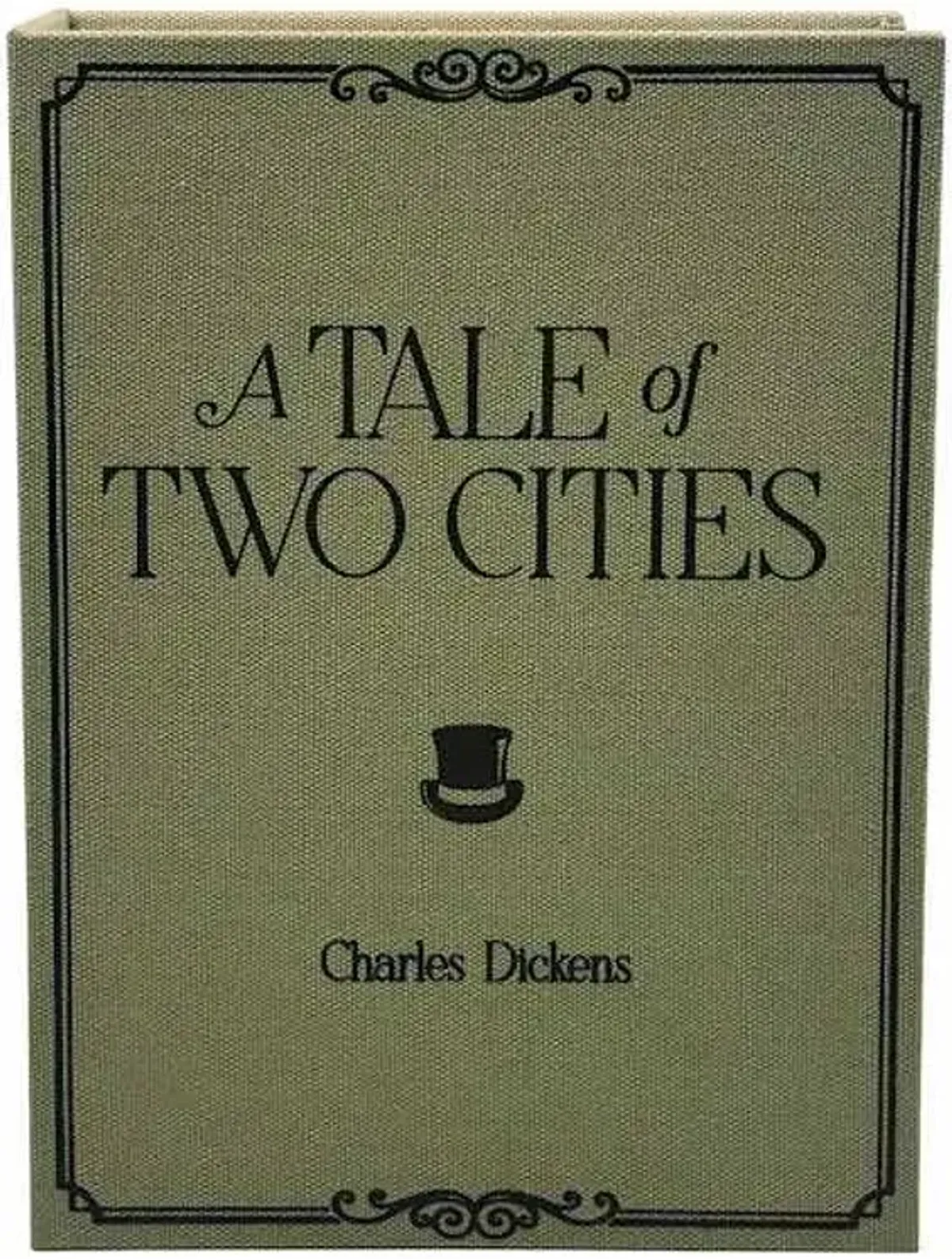 Beige Linen Tale of Two Cities Book Box, 11"