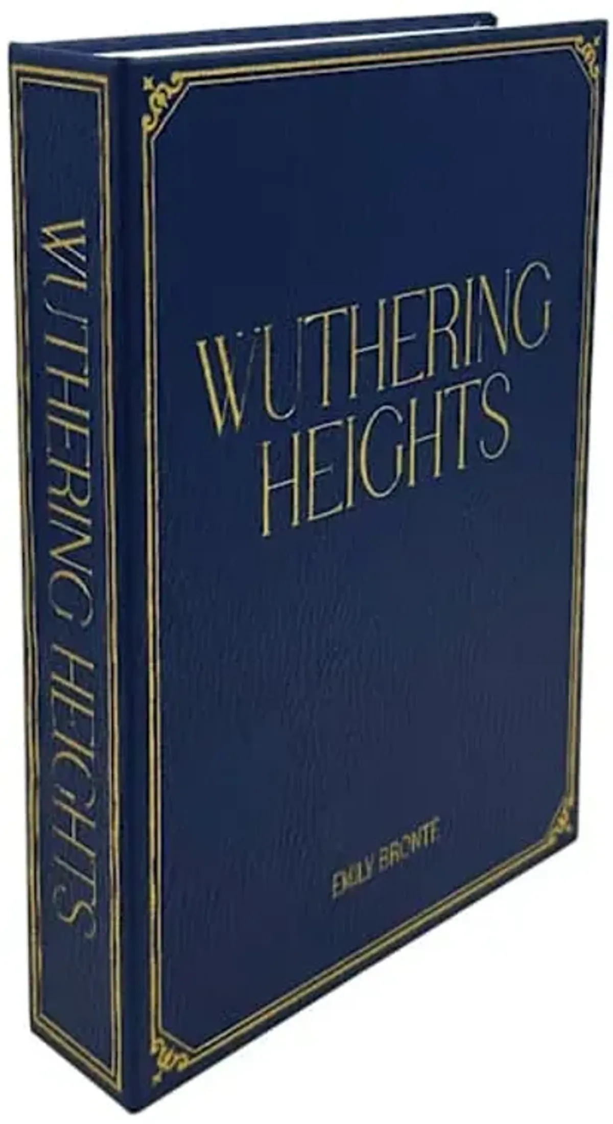 Navy Blue Wuthering Heights Faux Leather Book Box, 11"