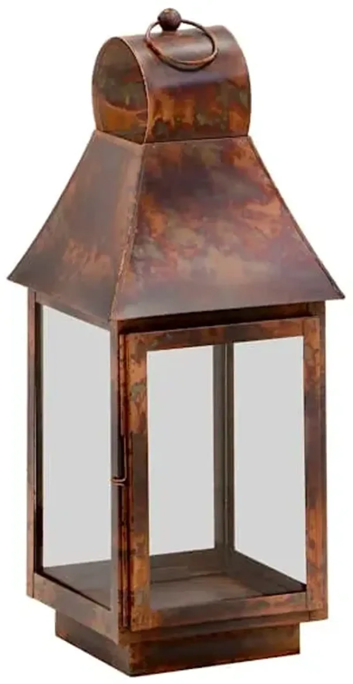 Brown Metal Lantern, 17"