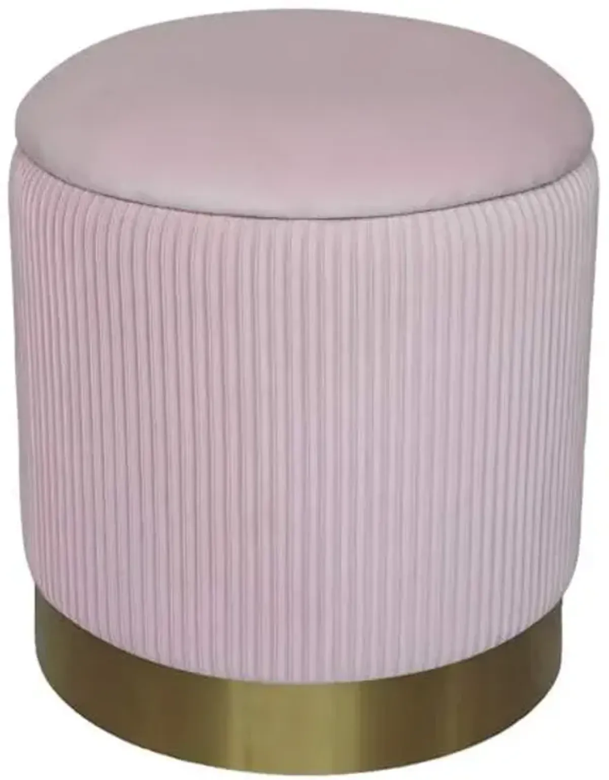 Michelle Storage Ottoman, Chalk Pink