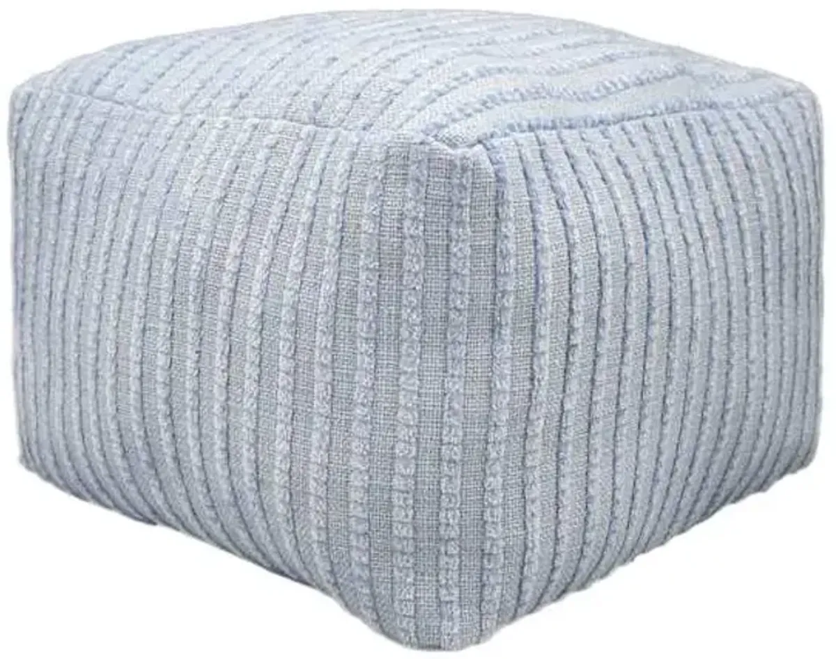 Bubble Dot Pouf, Chambray