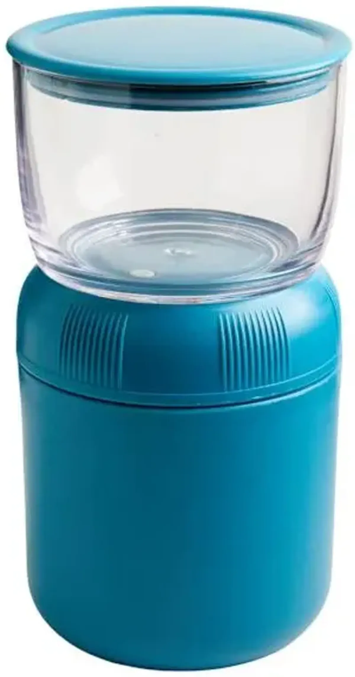 Dual Compartment Blue Stainless Steel Lunch Container