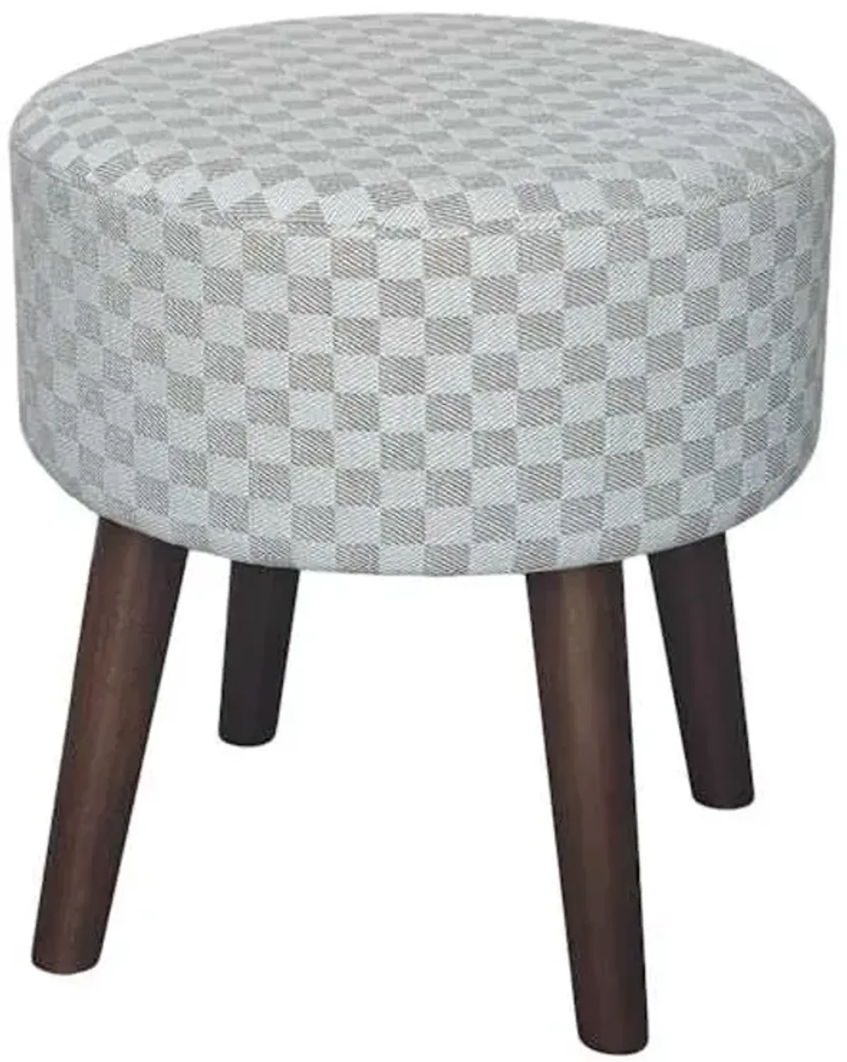 Emmy Stool, Taupe Checker Print