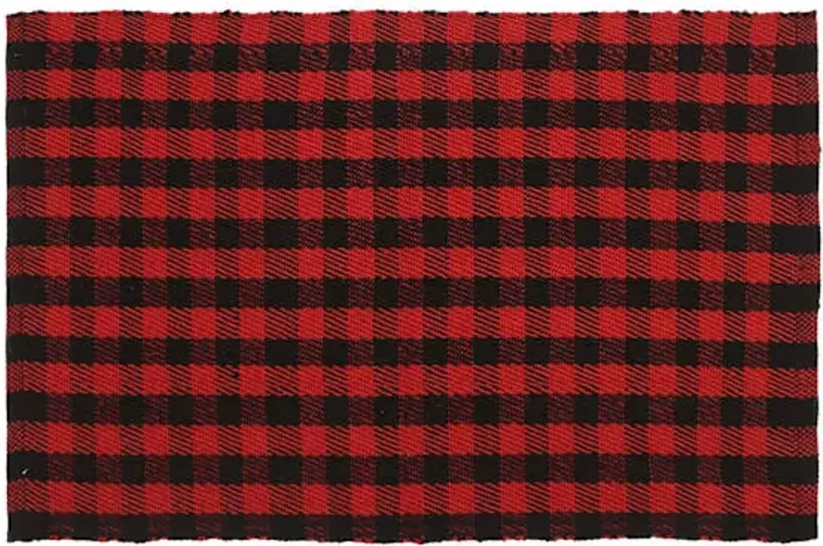 Black & Red Buffalo Check Indoor/Outdoor Layering Mat, 24x36