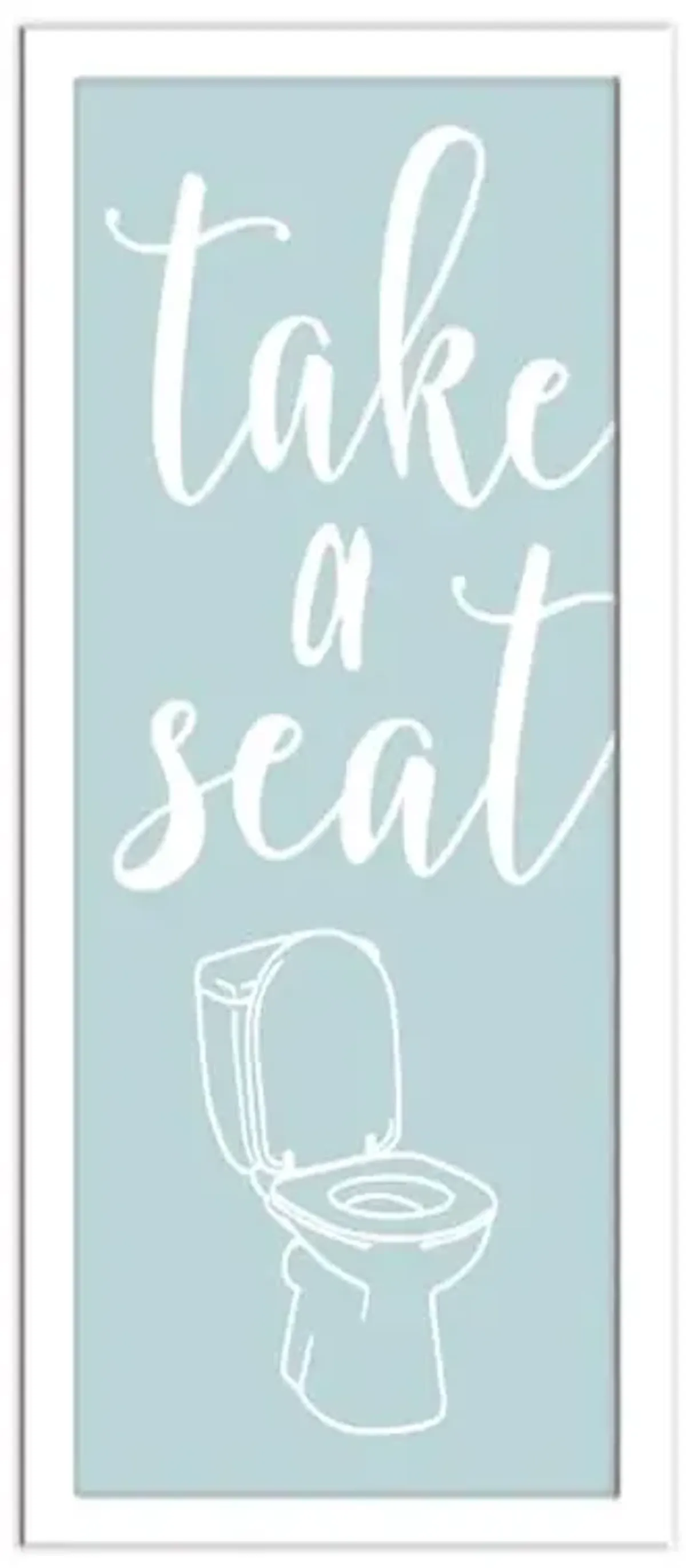 Glass Framed Take A Seat Framed Print Wall Art, 9x21