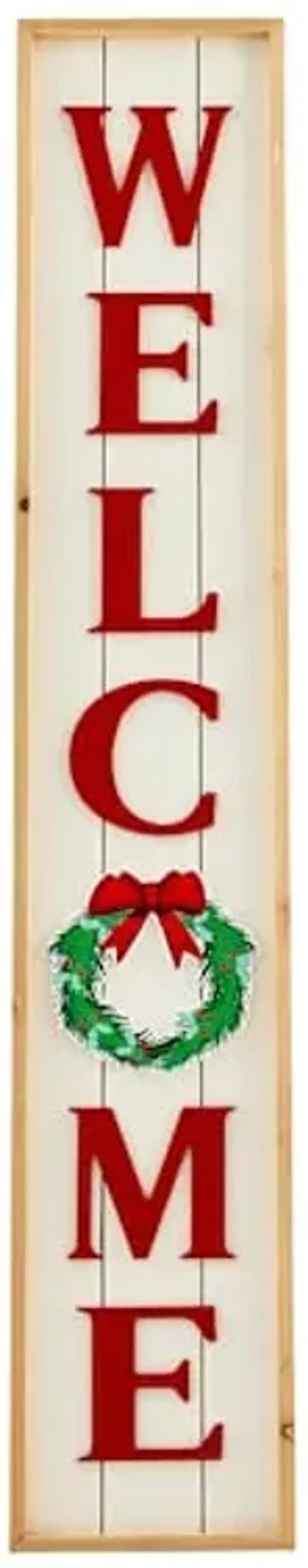 Christmas Welcome Leaner, 60'