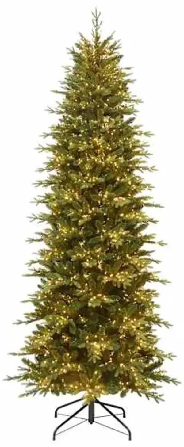 (C13) Pre-Lit Slim Bradley Spruce Christmas Tree, 9'