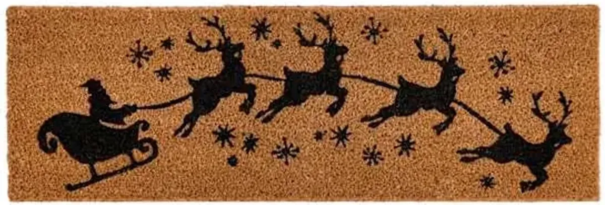 Santa Sleigh Coir Mat, 10x30