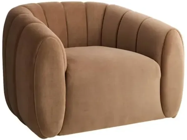 Miles Swivel Accent Chair, Brown