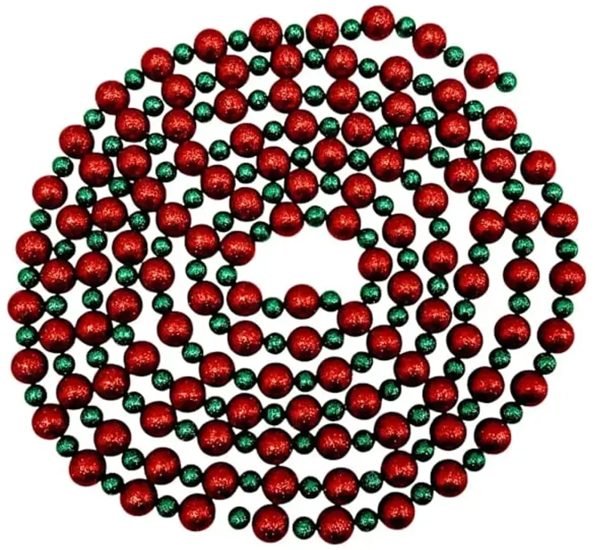 Red & Green Snowball Garland, 12'