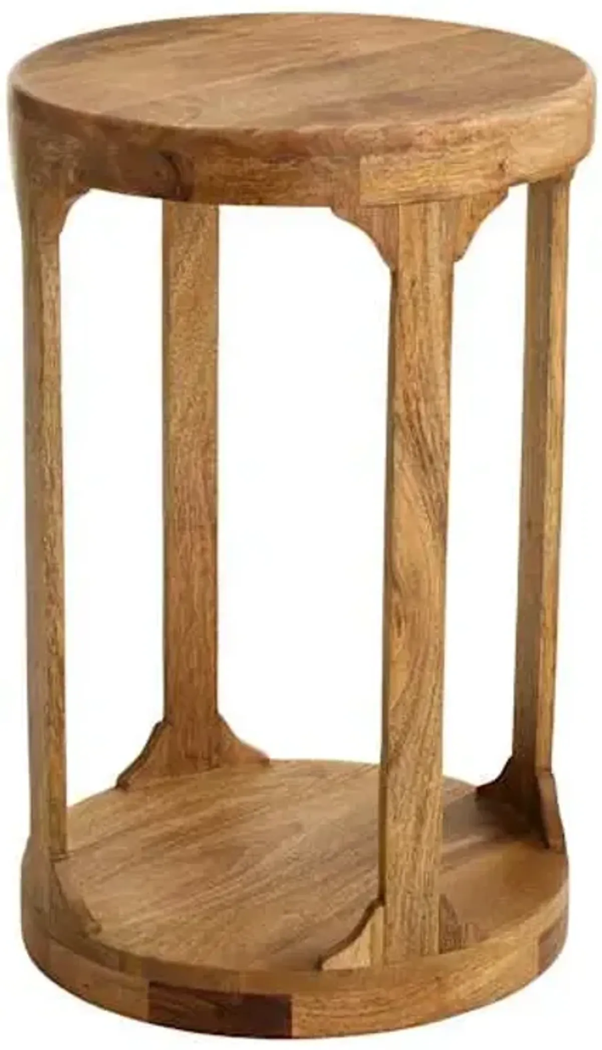 William Wooden Accent Table, Honey Oak Finish