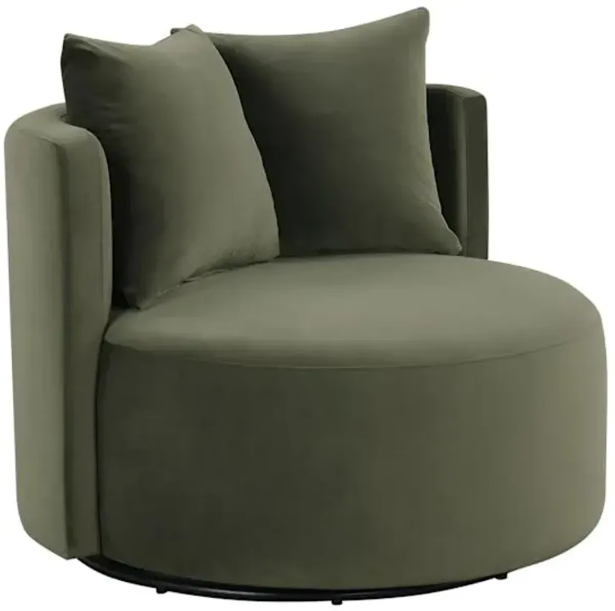 Ashton Oversized Swivel Chair, Green
