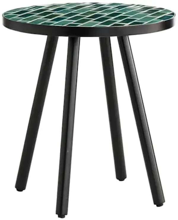 Fiji Mosaic Patio Side Table, Green