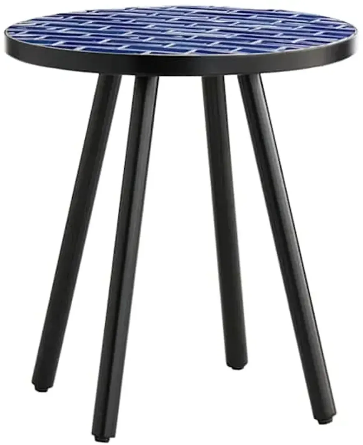 Fiji Mosaic Patio Side Table, Blue