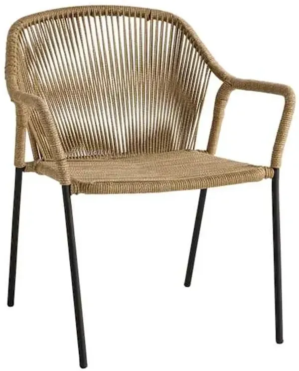 Augusta Stacking Rope Dining Chair, Natural