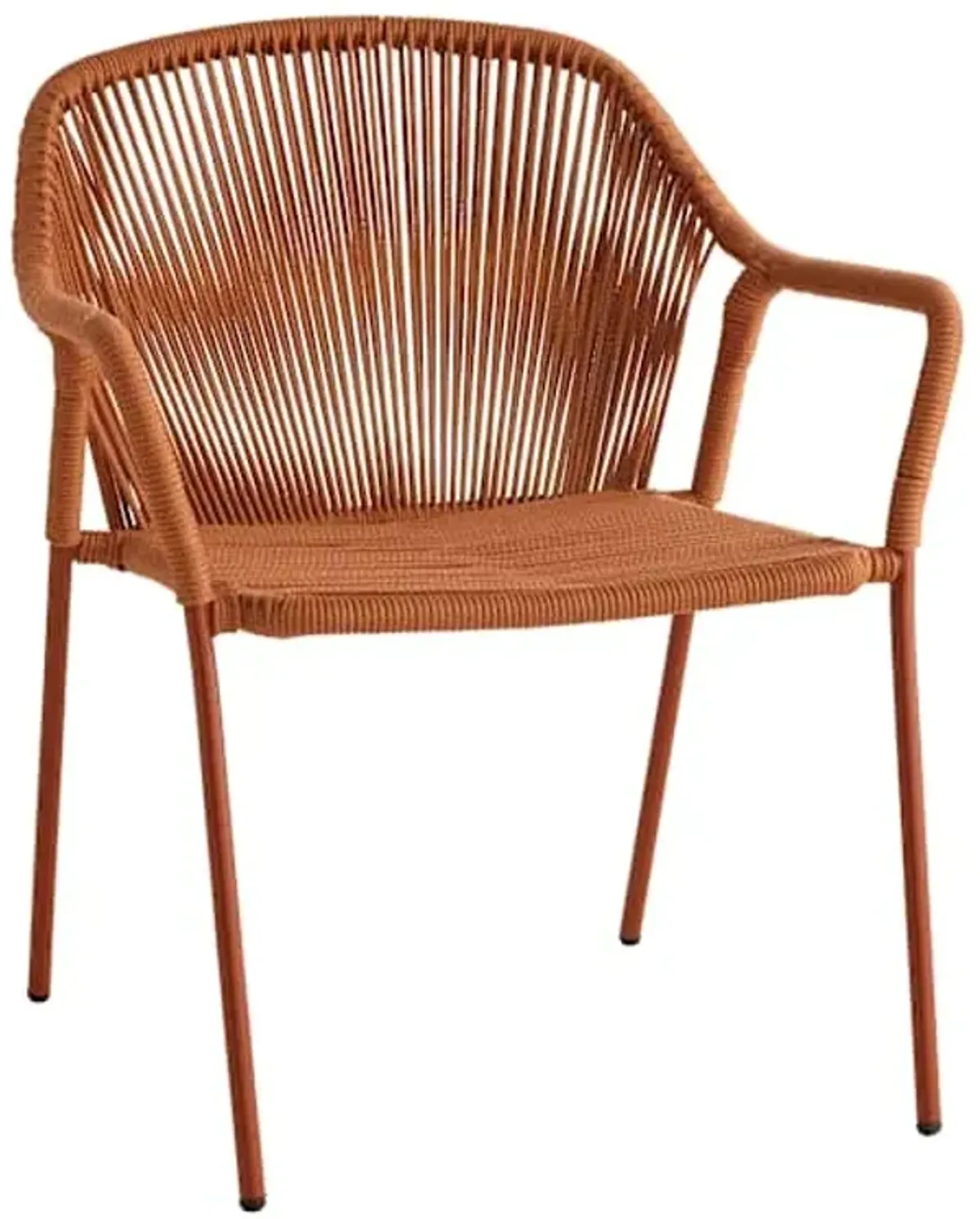 Augusta Stacking Rope Dining Chair, Terracotta