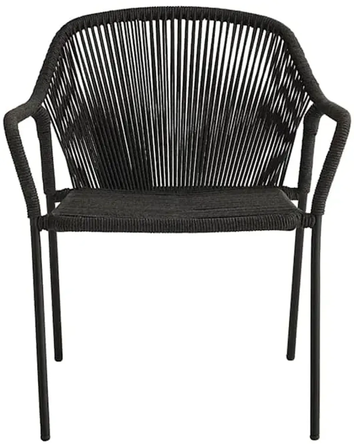 Augusta Stacking Rope Dining Chair, Grey
