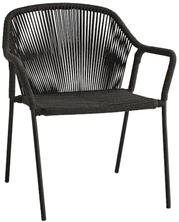 Augusta Stacking Rope Dining Chair, Grey