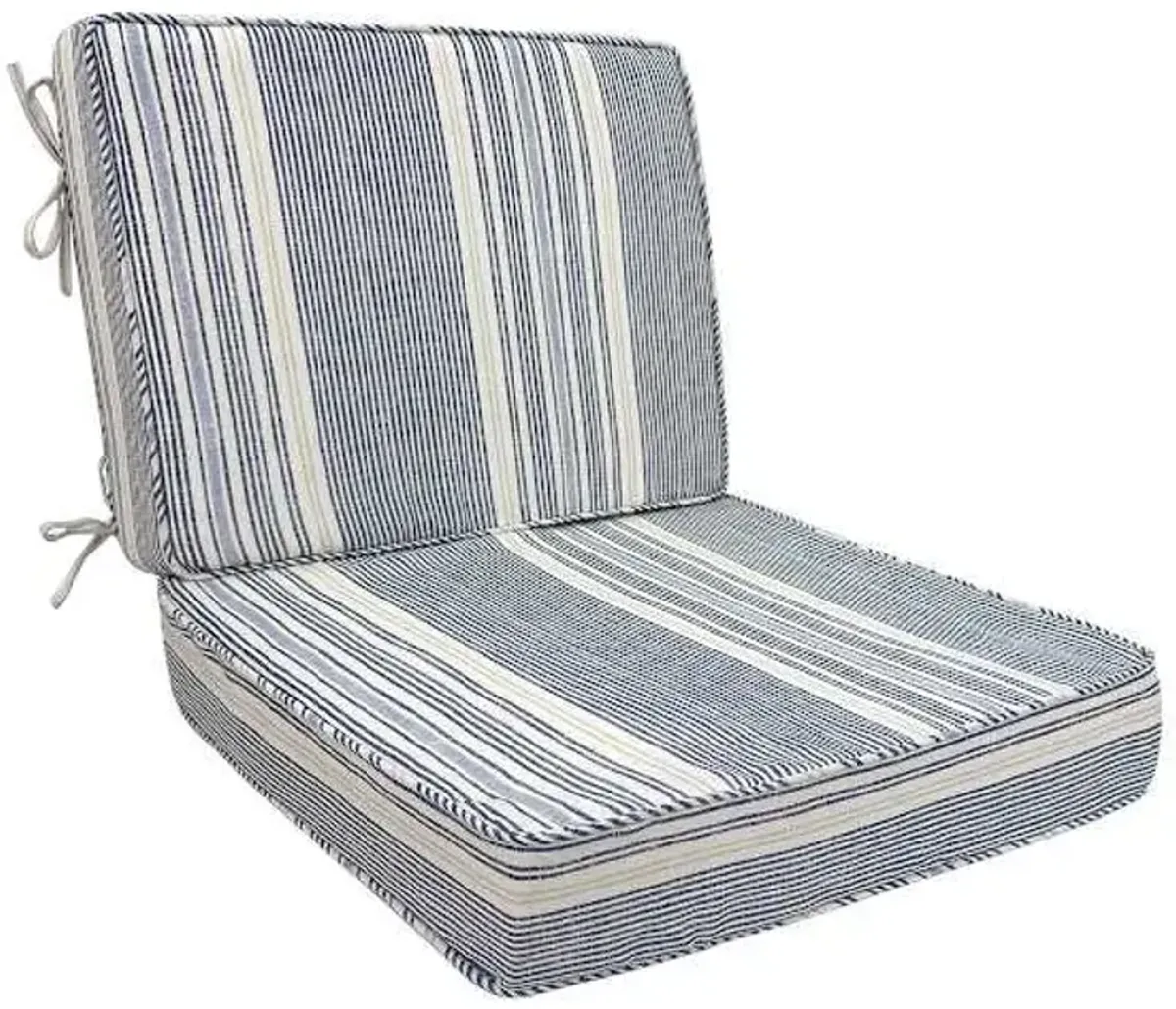 2-Piece Calisto Pinstripe Outdoor Deep Seat Cushion