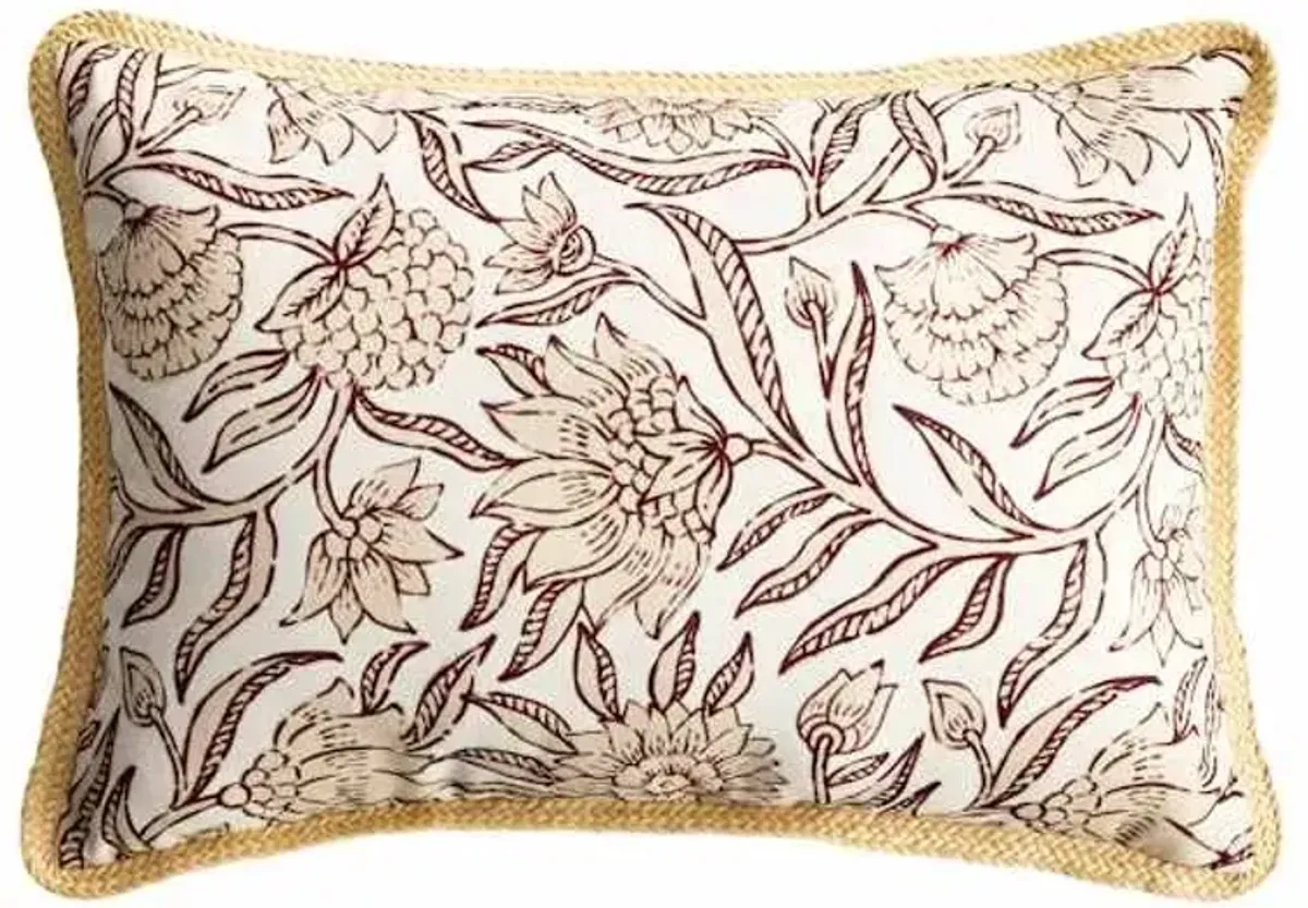 Artisan Floral & Hermosa Outdoor Lumbar Throw Pillow, 14x20