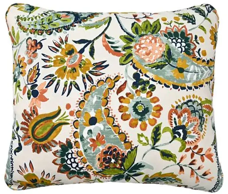 Fiona Garden Paisley Outdoor Corded Back Cushion