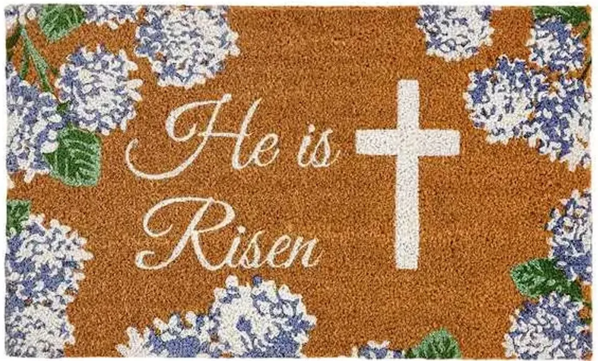 He Is Risen Coir Mat, 18x30