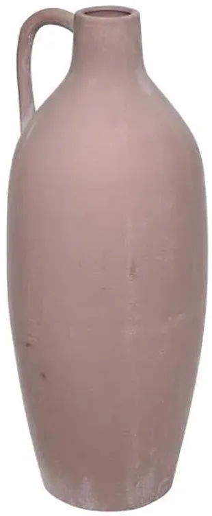 Terracotta Ceramic Vase with Handles, 25.6"
