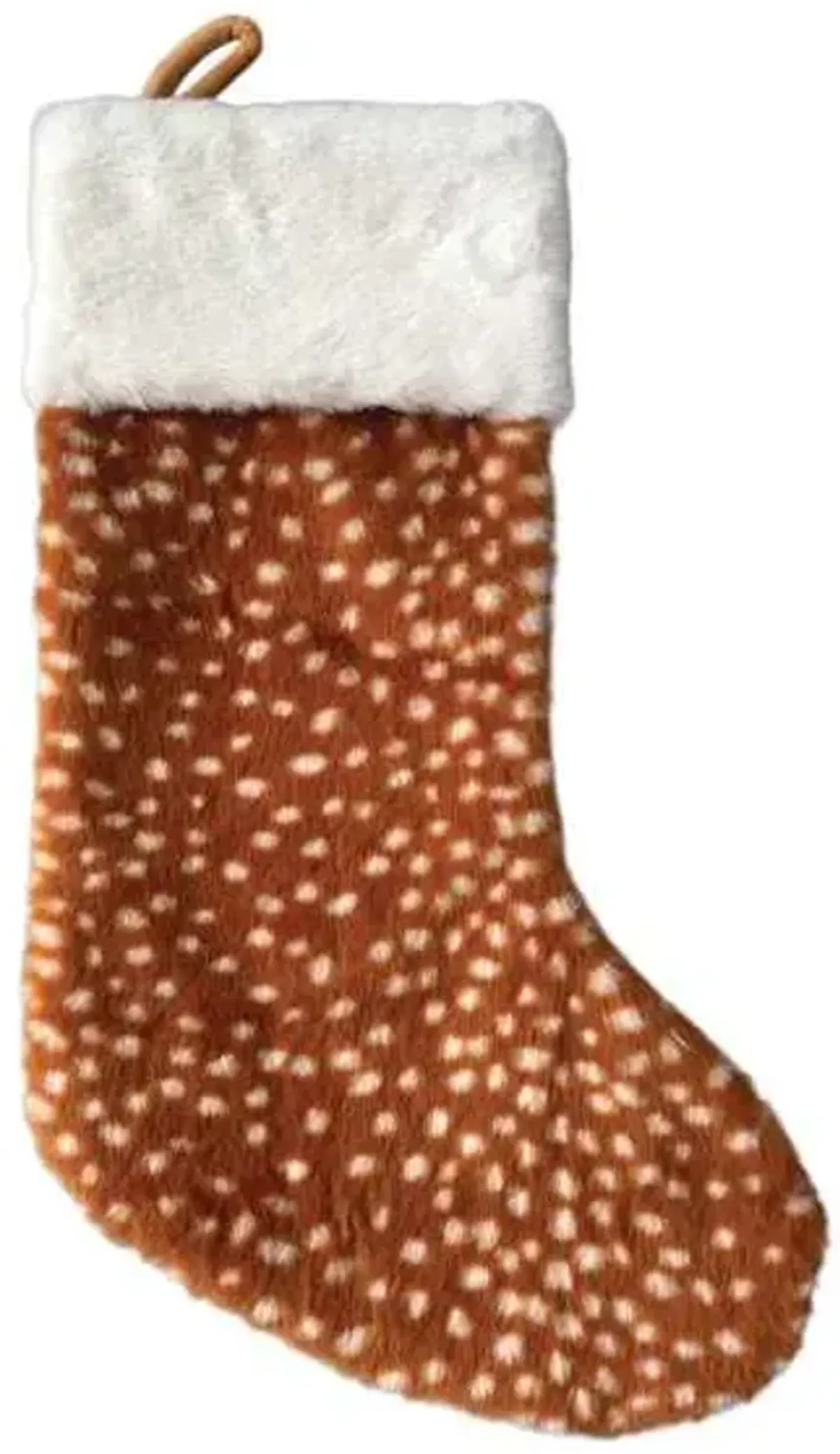 Fawn Faux Fur Stocking, 20"