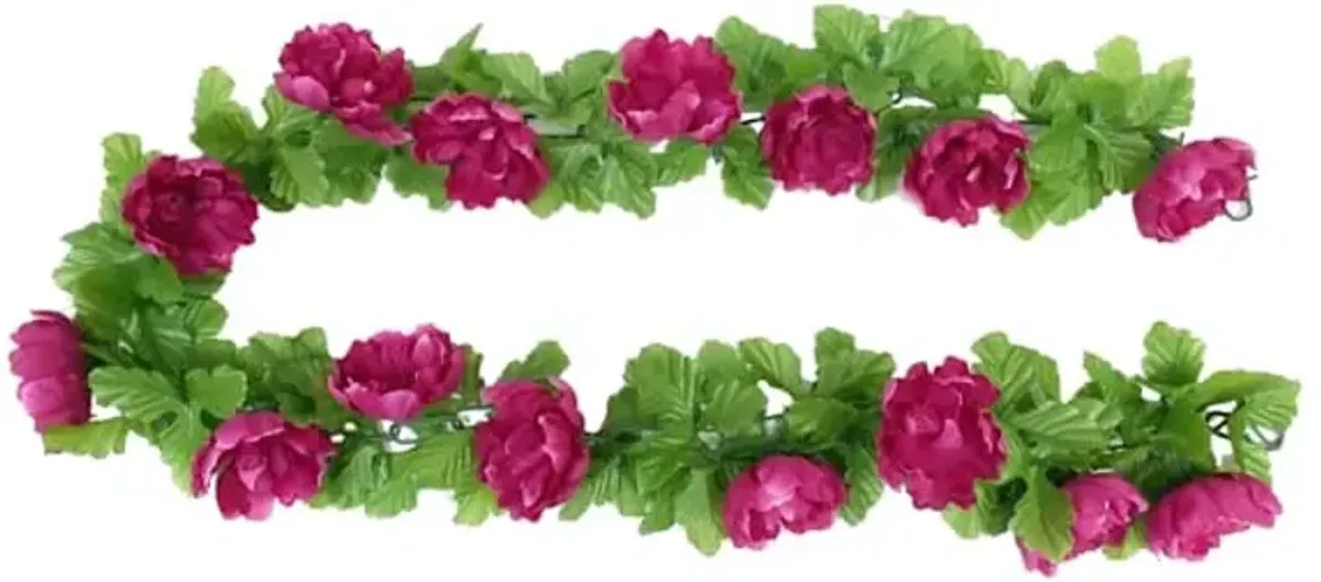Dark Pink Peony Garland, 72"