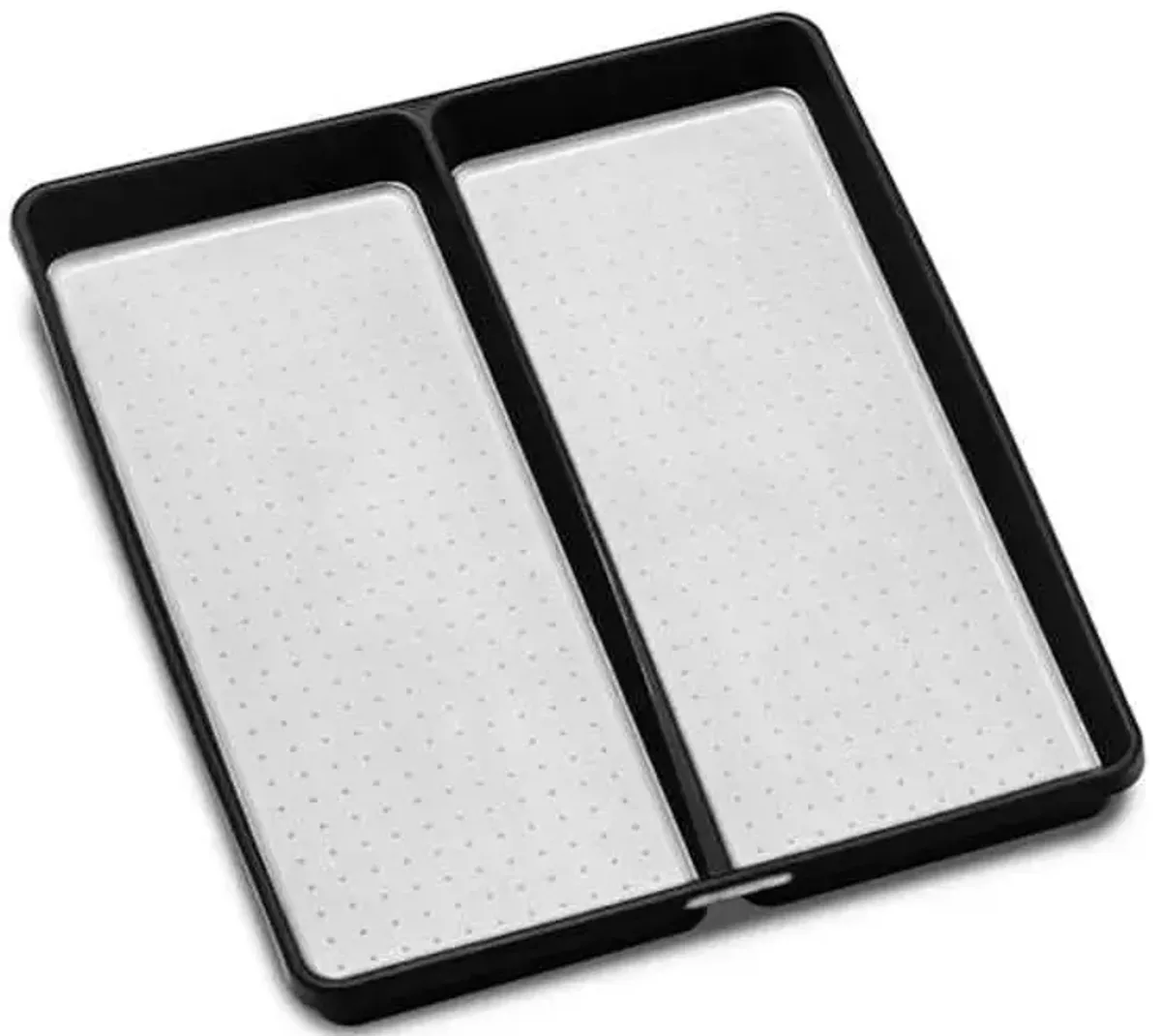 2-Compartment Black Cutlery Tray