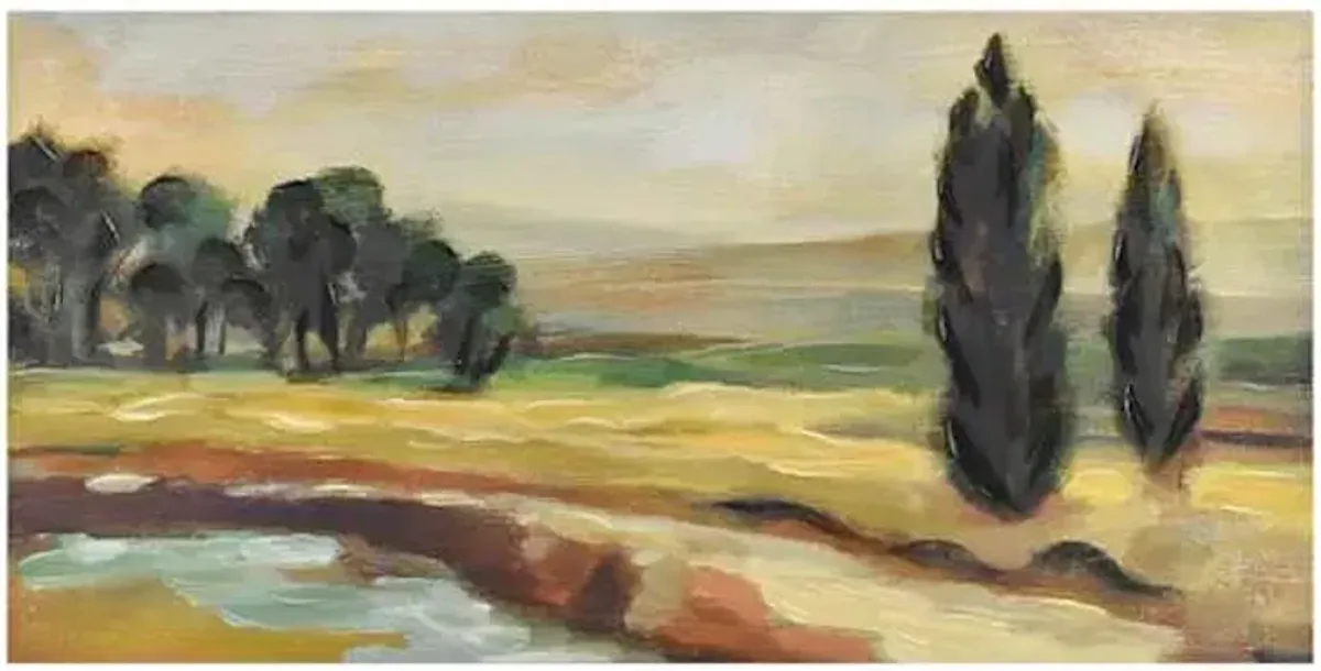 Blue & Green Landscape Canvas Wall Art, 60x30