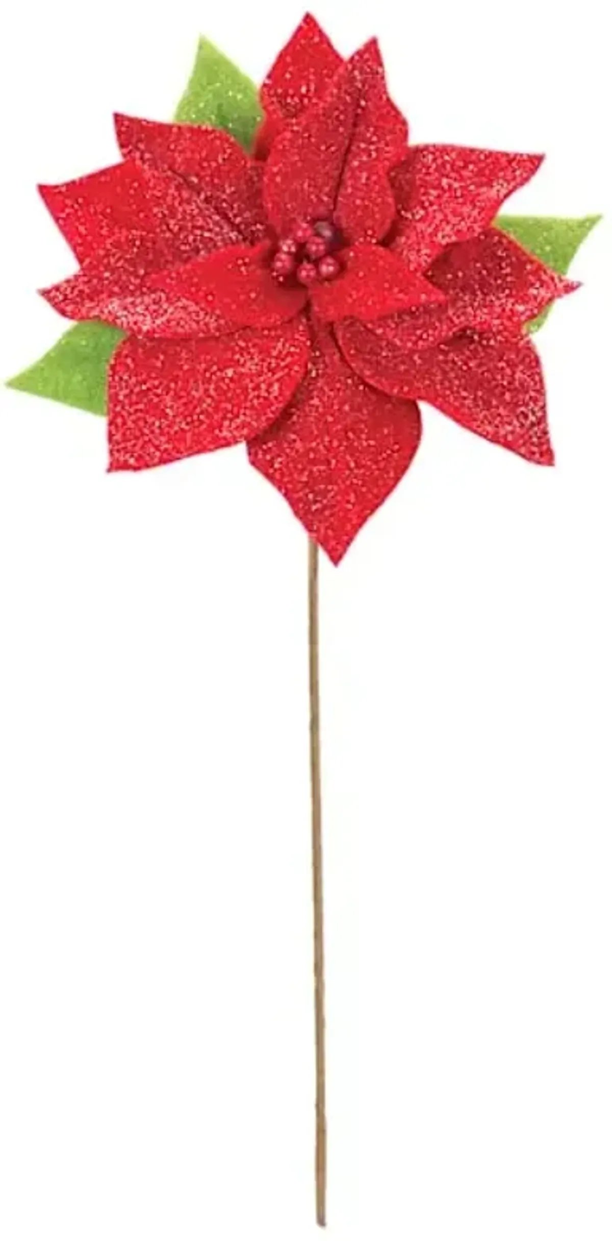 Red Poinsettia Stem, 19"