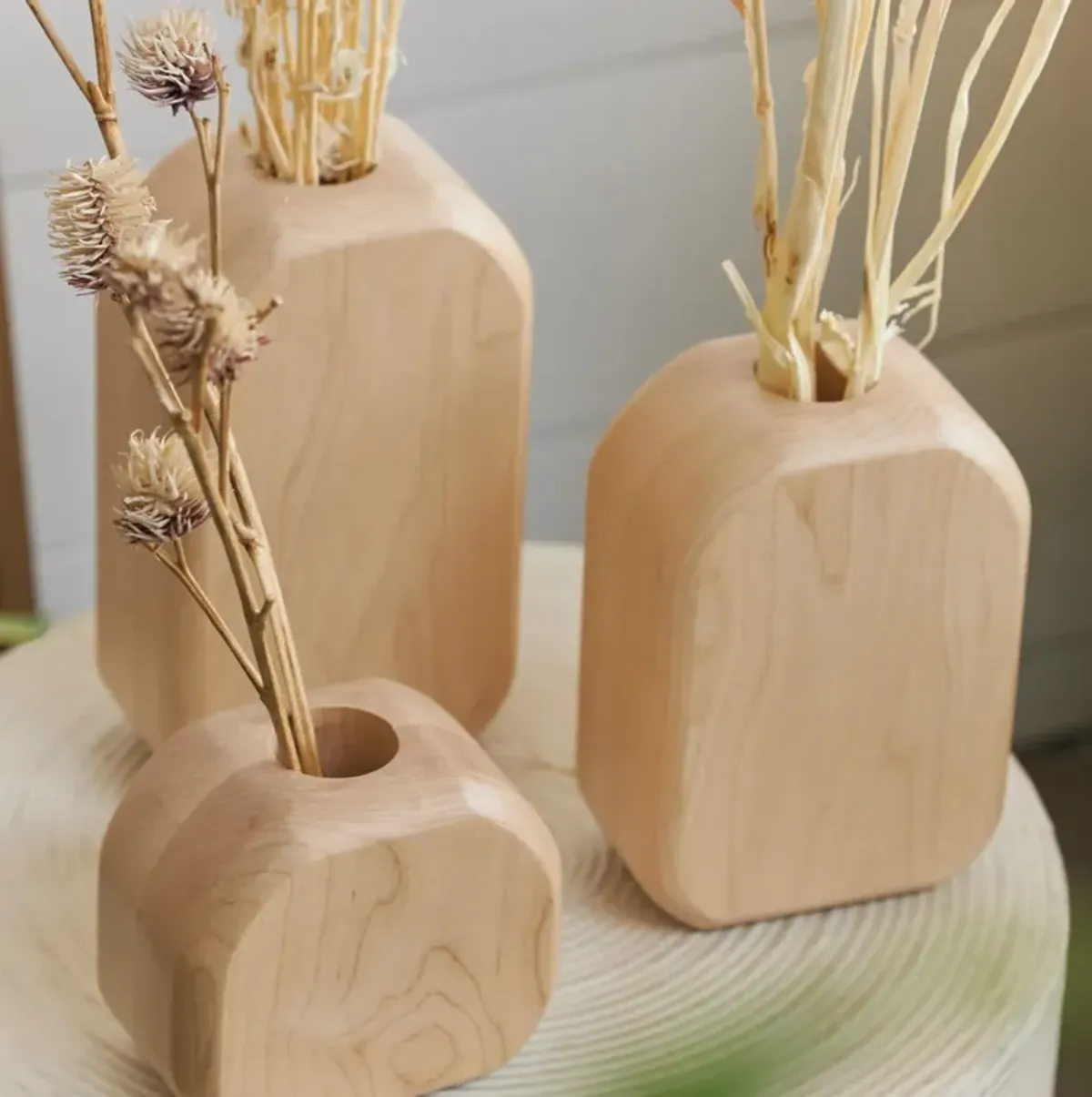 Zero Waste Wood Vases