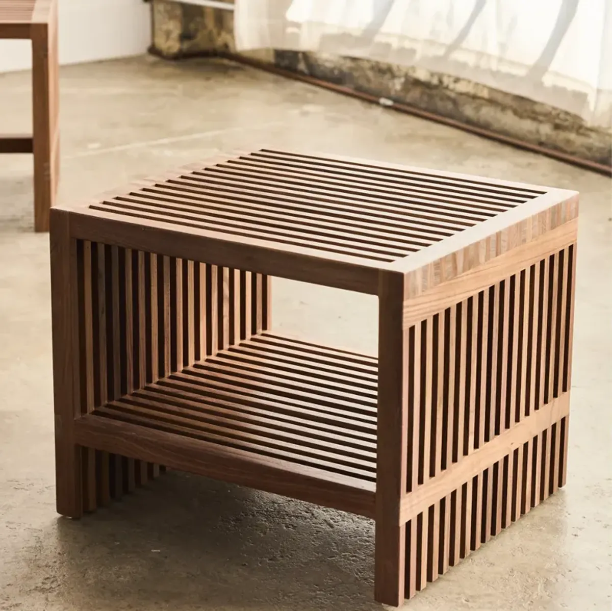 Zero Waste Slatted Side Table