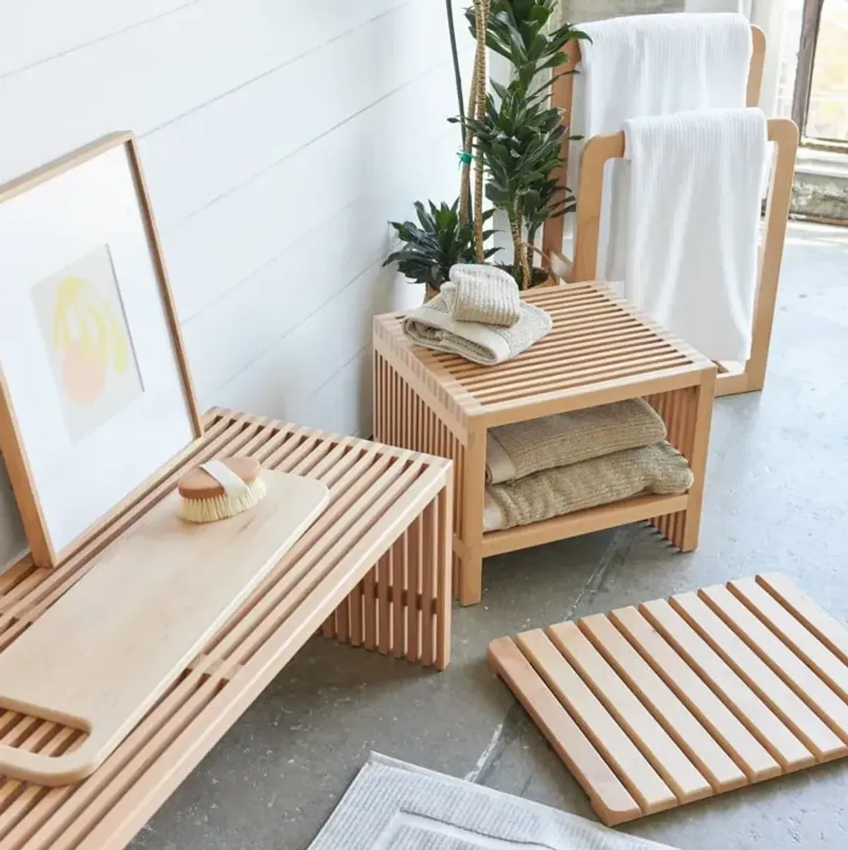 Zero Waste Slatted Side Table