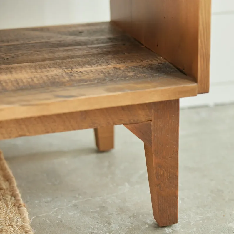 Natural Wood End Table