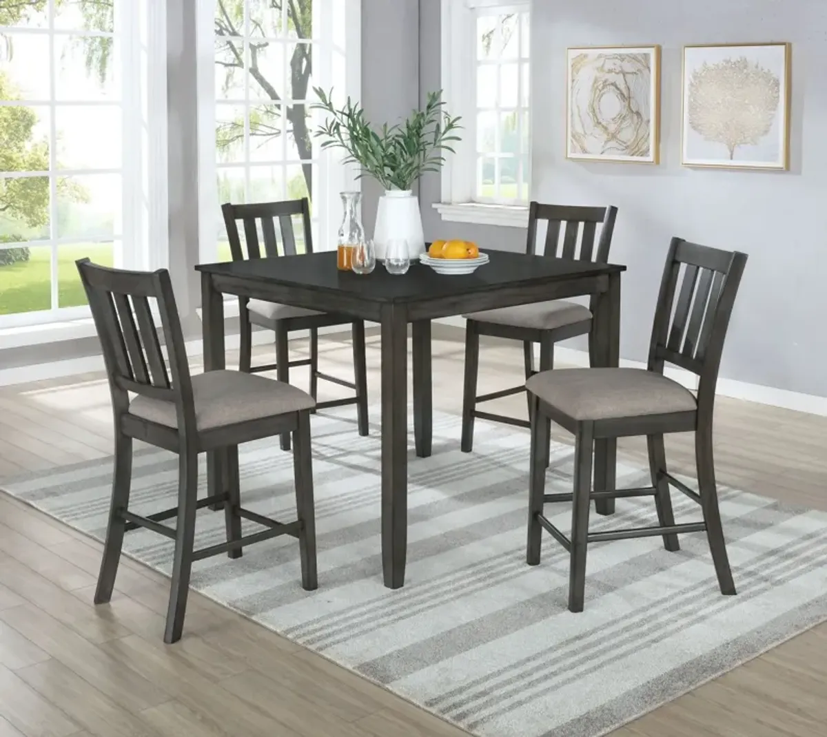 5 PIECE Counter height DINING ROOM SET