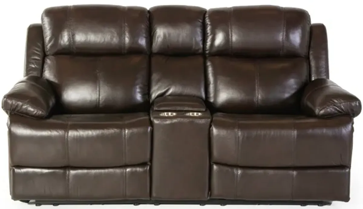 3 Piece Power Reclining Living Room Set - Top Grain Leather